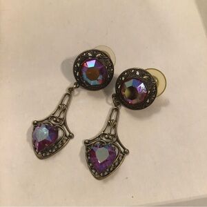 Vintage Teardrop Sterling Sliver Earnings